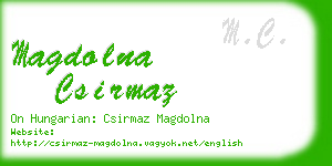 magdolna csirmaz business card